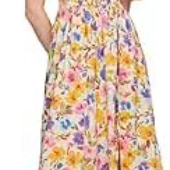Gap‎ floral Cotton Maxi Dress size S Smocked Milkmaid - Picture 7 of 8